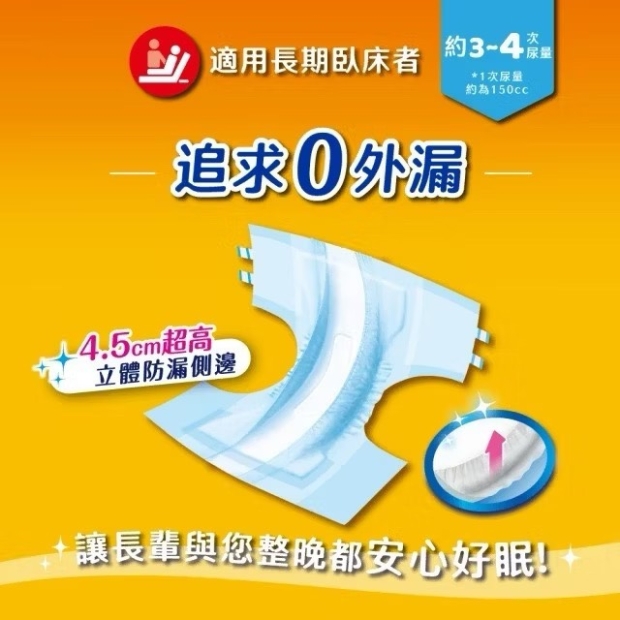 來復易防漏安心成人紙尿褲黏貼型